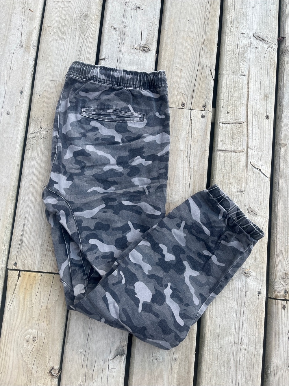 Bluenotes Gray Camo Cotton  Slim Jogger Pants size Large